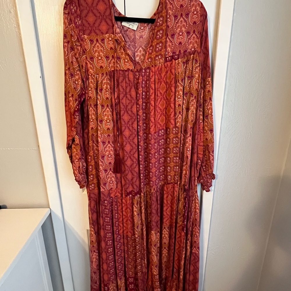 Shiloh Boho Patchwork Maxi Dress - image 1